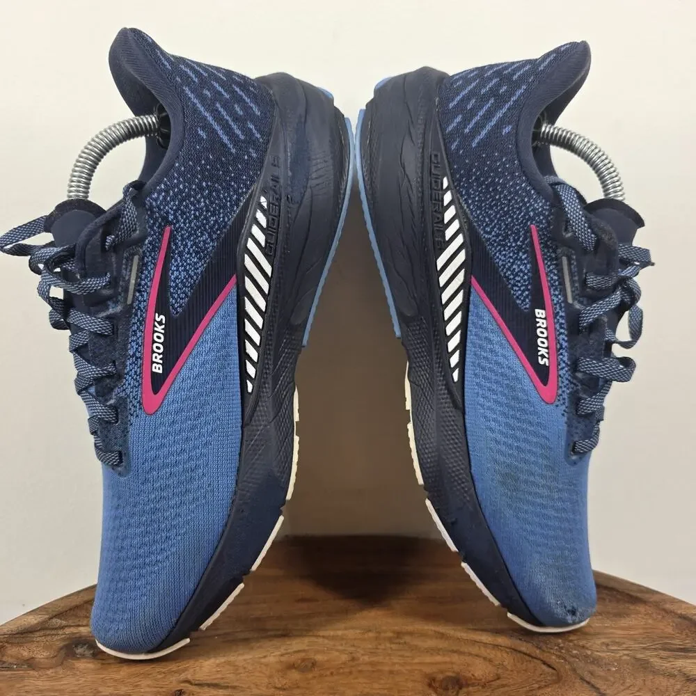 Brooks Launch 10 Peacoat Pink Glow Womens Blue Size 8 Running Shoes 1203981B441